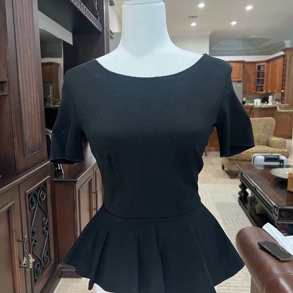 Black Peplum Top
